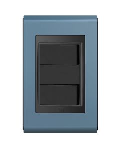 Conjunto 2 interruptores simples Refinatto - Acqua/preto