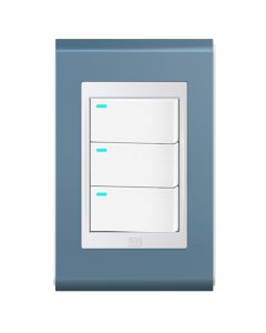 Conjunto 3 interruptores led Refinatto - Acqua/branco